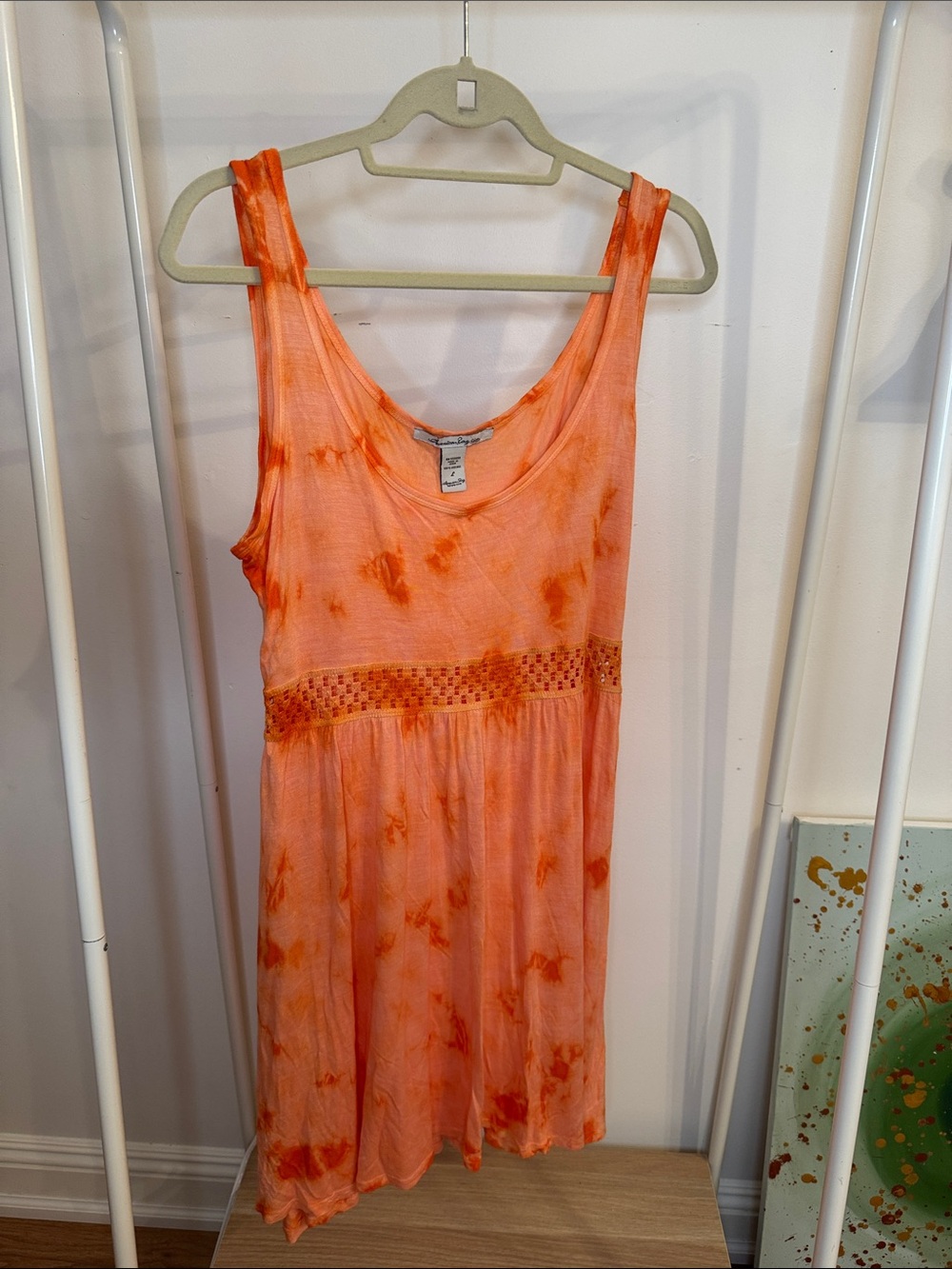 American Rag Flowy Tie-Dye Orange Sleeveless Summer Dress size L